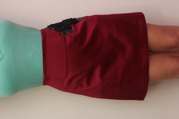 Saia reta burgundy